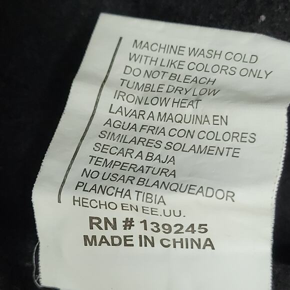 FIRST ROW Spring Break All Over Multi-patch Hoodie Black Chenille Embroider Sz S - Picture 7 of 10